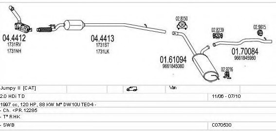 MTS C070530015667 Exhaust System
